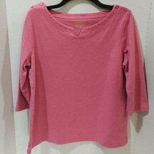 L.L.Bean L Reg. women's top pullover 3/4 sleeve